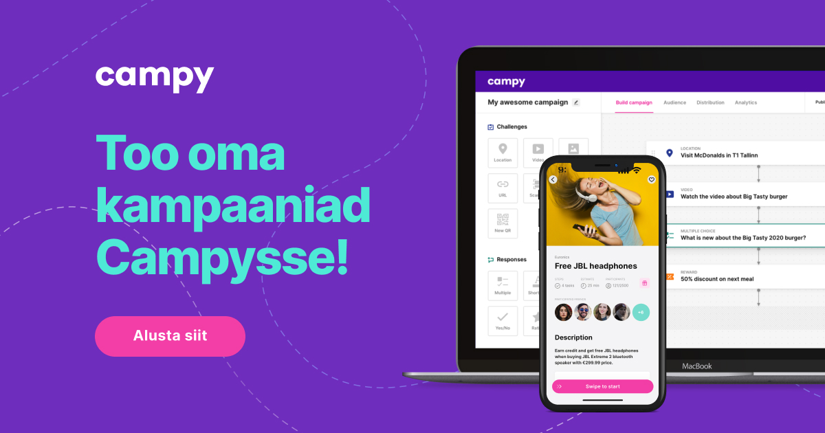 Campy App | Too oma kampaaniad Campysse!